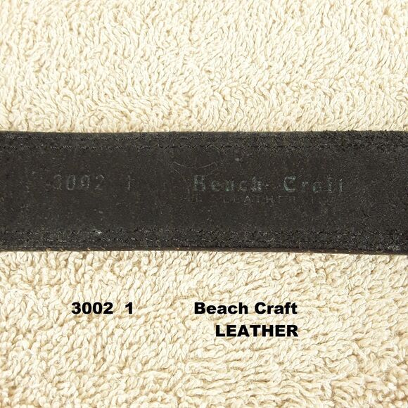 Pleated Look BENCH CRAFT 1" Leather Belt fits 32"-34", Black, Textured Detail - Picture 11 of 12